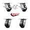 Service Caster 4 Inch Glass Filled Nylon Caster Set with Roller Bearing 4 Swivel Lock 2 Brake SCC-35S420-GFNR-SLB-BSL-2-BSL-2 - alternate 4